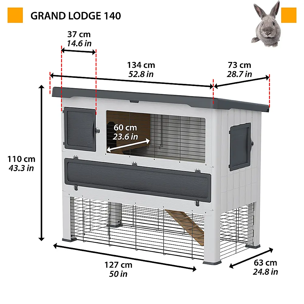Клітка Ferplast Grand Lodge 140 для кроликів - фото 9