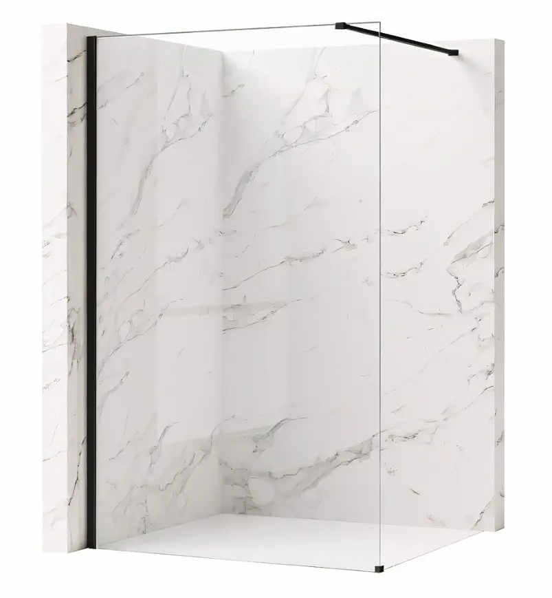 Душова стінка Rea Flexi Walk-In 130x195 transparent black KPL-K99178