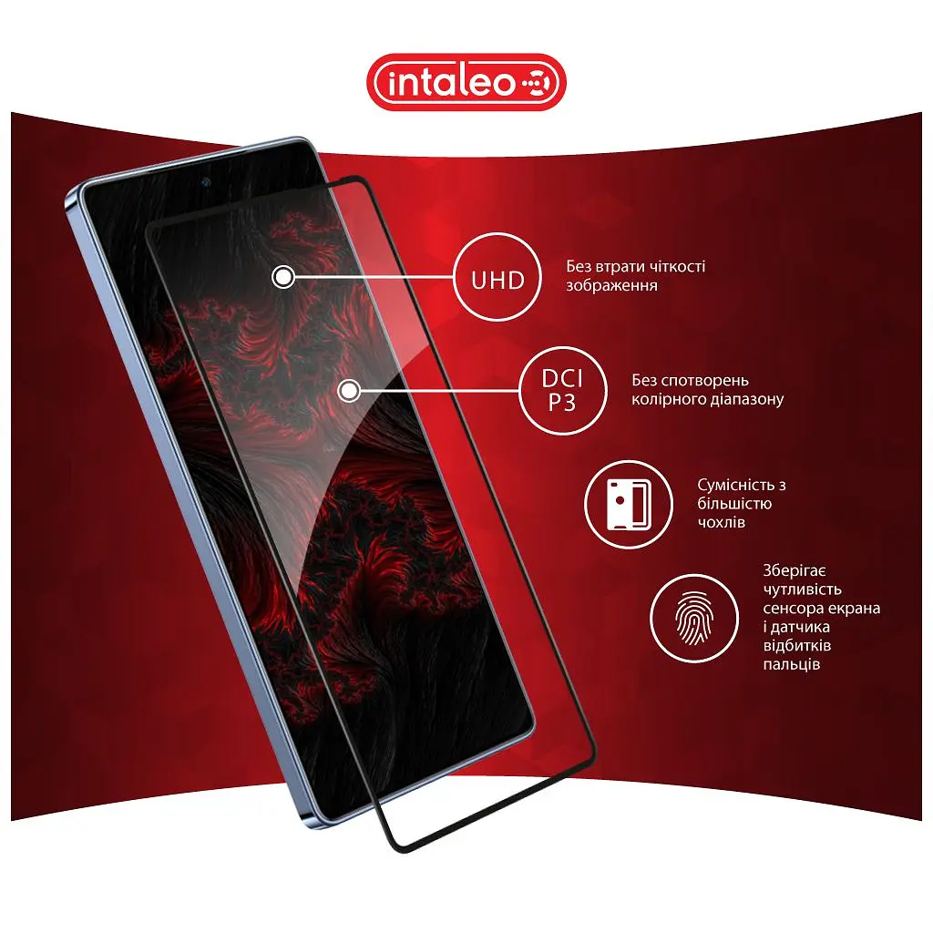 Скло захисне Intaleo Full Glue Infinix Note 40 4G Black (1283126594915) - фото 4