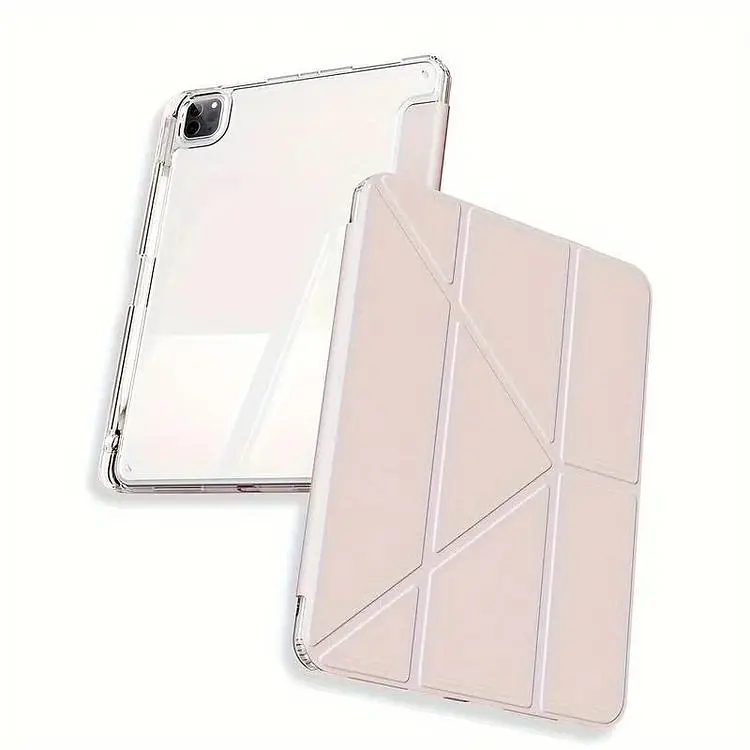 Обложка BeCover Ultra Slim Origami Transparent с креплением Apple iPad Pro 11" M4 2024 Pink (711691) - фото 4