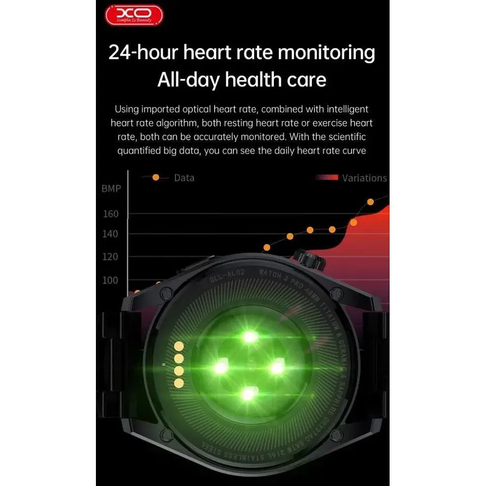 Смарт-годинник Smart Watch XO W3Pro+ Bluetooth Call Track Heart Rate Чорний - фото 7