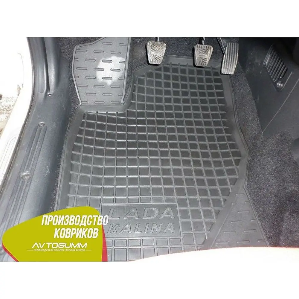Автомобільні килимки в салон ВАЗ Lada Kalina 04 Granta 11 борт 3-5 см Чорні (Avto-Gumm) - фото 3