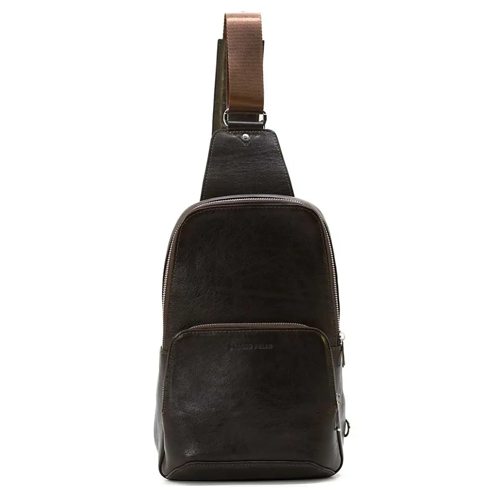 Шкіряна сумка-слінг Grande Pelle 31х20х7 см sum0025545 - фото 3