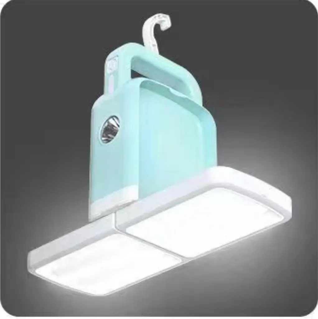 LED лампа 20W акумуляторна 2600mAH розкладна на зарядці USB від powerbank або розетки світильник кемпінговий ліхтар OKGO FA-775 - фото 2