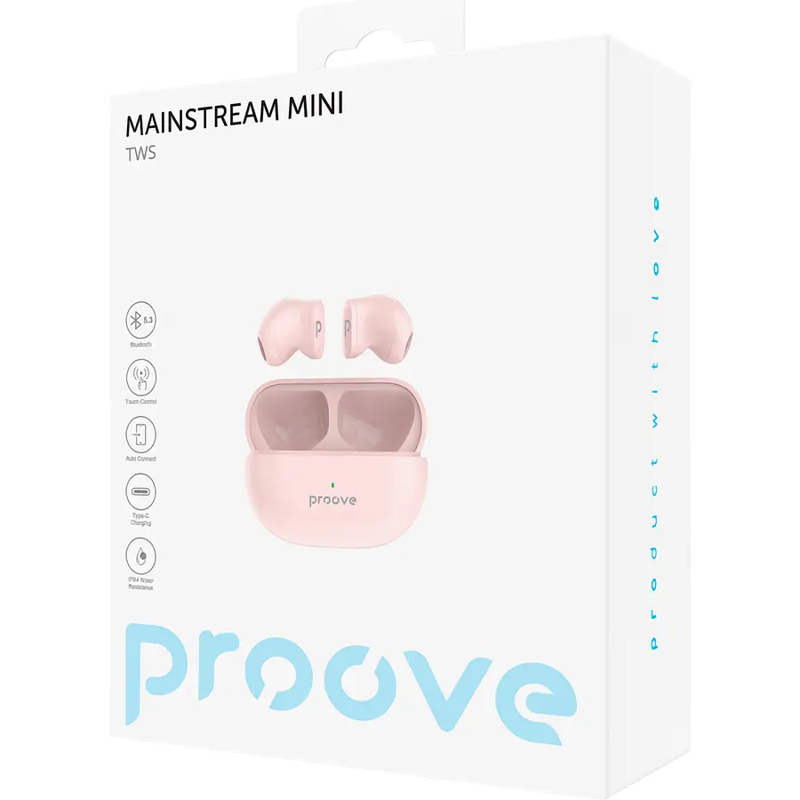 Наушники Proove Mainstream Mini TWS Peach (TWMM00010014) [104468] - фото 5
