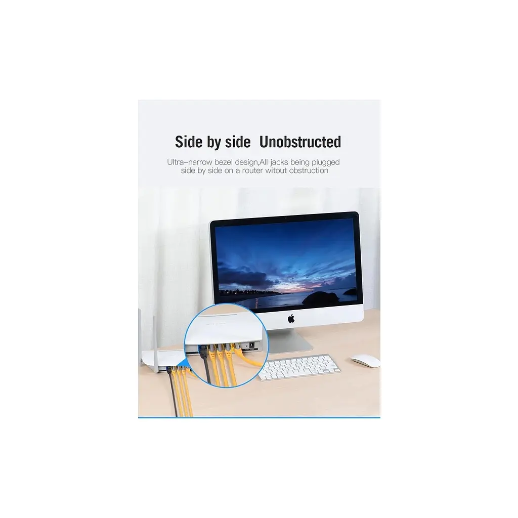 Патч-корд Vention 1 м, S/FTP Cat. 6A RJ-45 жовтий (IBHYF) - фото 2