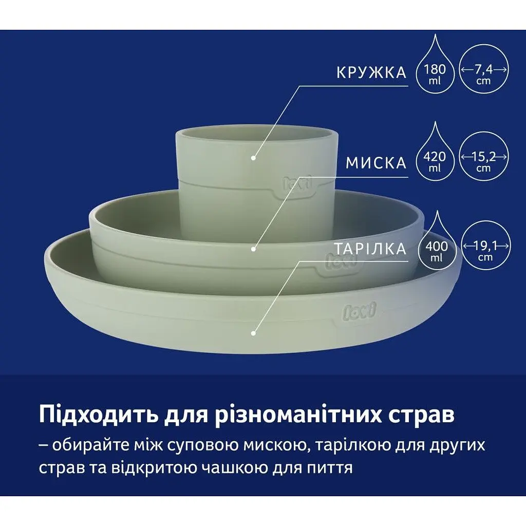Набор посуды с кружкой LOVI Pistachio 3 шт. (21/533_gre) - фото 11