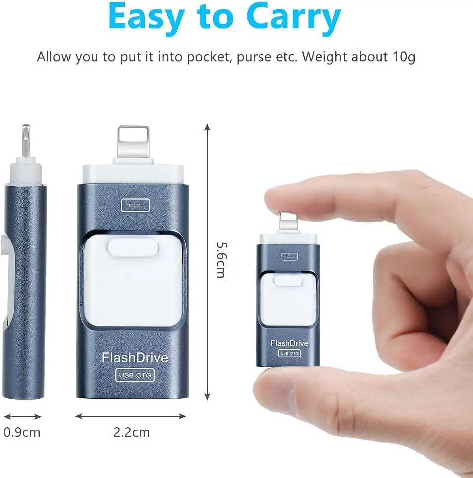 Флеш-накопичувач AXFEE 256GB 4-в-1 USB/Type-C/microUSB/Lightning - фото 2