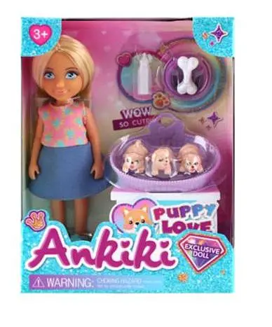 Колекційна лялька з рожевим волоссям та фігуркою собаки Puppy love (606008)