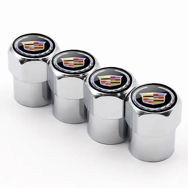 Ковпак вентиля колеса Cadillac 4 шт Тюнінг Сірі - фото 3