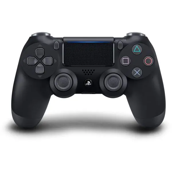 Sony DualShock 4 Version 2 (black) + Thumb Grips (накладки на стики, 4 шт.) - фото 2