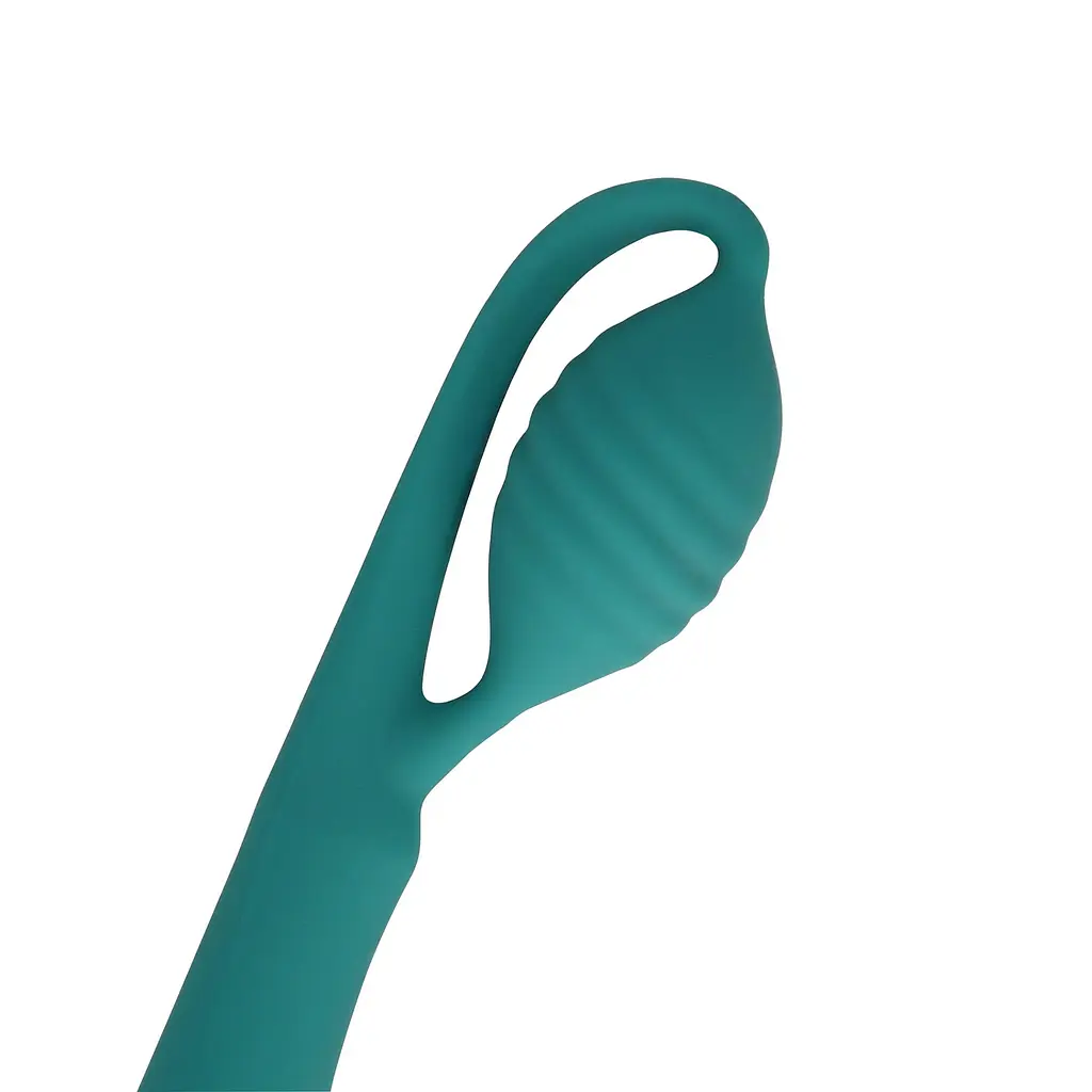 Вібратор Loveline G-Spot With Bead 21.6 см зелений - фото 6