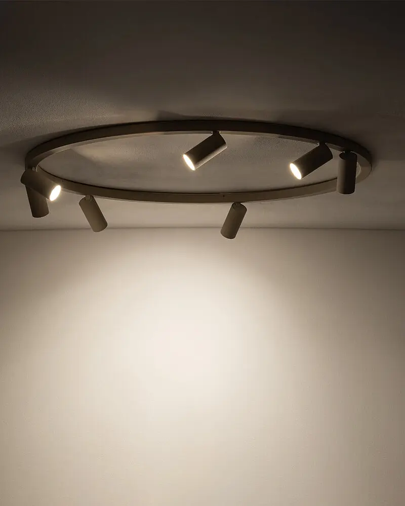 Люстра Nowodvorski 11948 Fourty Round GU10 R35 7x10W IP20 бежевая - фото 3