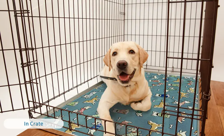 Літня охолодна підстилка для собак Derby Ice Silk Summer Pet Cooling Mat Dog Pattern - Blue 45х60 см - фото 5