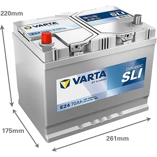 Акумулятор Varta Dynamic SLI 12В 70Аг 630А (EN) L+ (570413063) - фото 3
