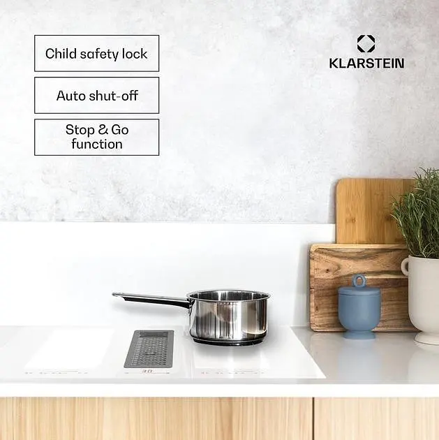 Індукційна плита з витяжкою Klarstein Full House 90 (10045398) - фото 4