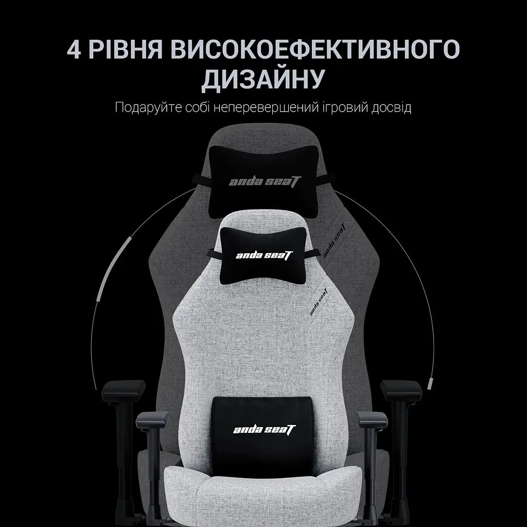 Ігрове крісло Anda Seat Luna Size L Blue Fabric (AD18-44-S-F) - фото 10
