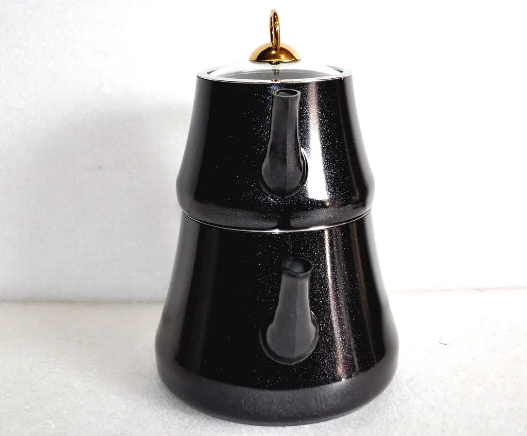 Двоярусний чайник O.M.S. Collection 8203-L Black (1,2/2,2 л.) - фото 5