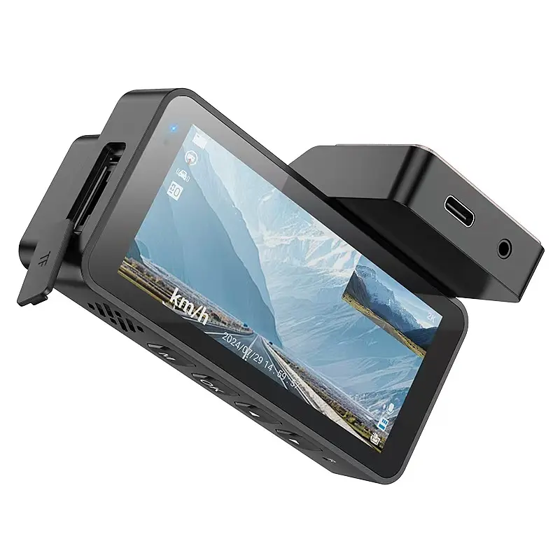 Відеореєстратор HOCO DV12 driving recorder 2K display GPS(with rear camera) Silvery Gray - фото 5