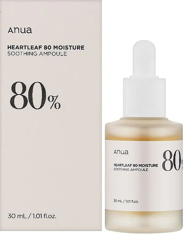 Заспокійлива ампула для обличчя з екстрактом хауттюйнії 30 мл Anua Heartleaf 80% Soothing Ampoule - фото 3