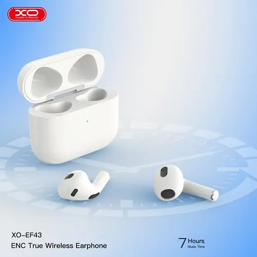 Навушники бездротові XO EF43 bluetooth headset (with wireless charging function) білі - фото 5