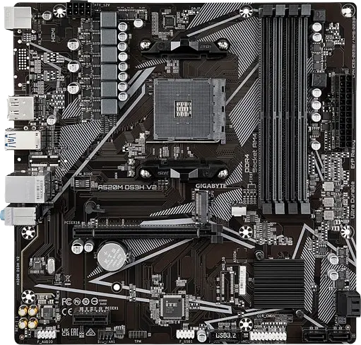 Материнская плата Gigabyte A520 DS3H AC Socket AM4 (A520 DS3H AC) - фото 2