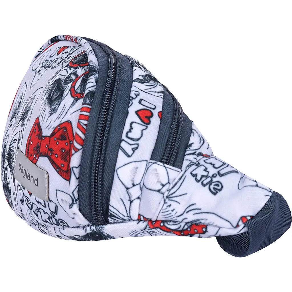 Сумка-бананка Bagland Bella 2 л сублімація 179 антрацитова з принтом (00202664) - фото 3