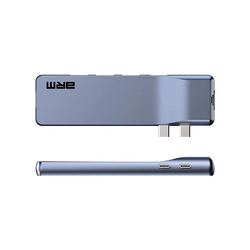 Хаб USB-C ArmorStandart For MacBook M-Series HD4K+LAN+PD+3USB+TF/SDcard Grey (ARM69367) - фото 2