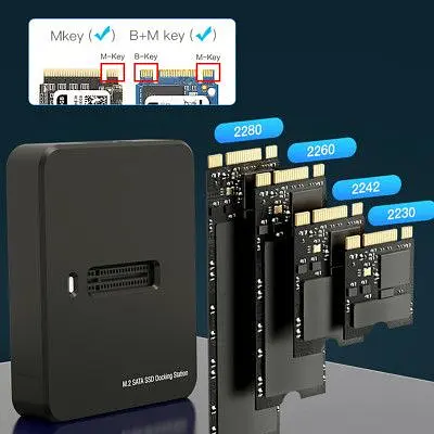 Док-станція для накопичувачів Gembird USB Type-C M.2 SATA NVME SSD (DD-U3M2) - фото 3