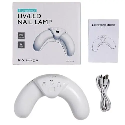 Професійна сушарка для нігтів із таймером IAS 45W UV/LED Nail Lamp 30s/60s, портативна USB Nail Art Curing - фото 3