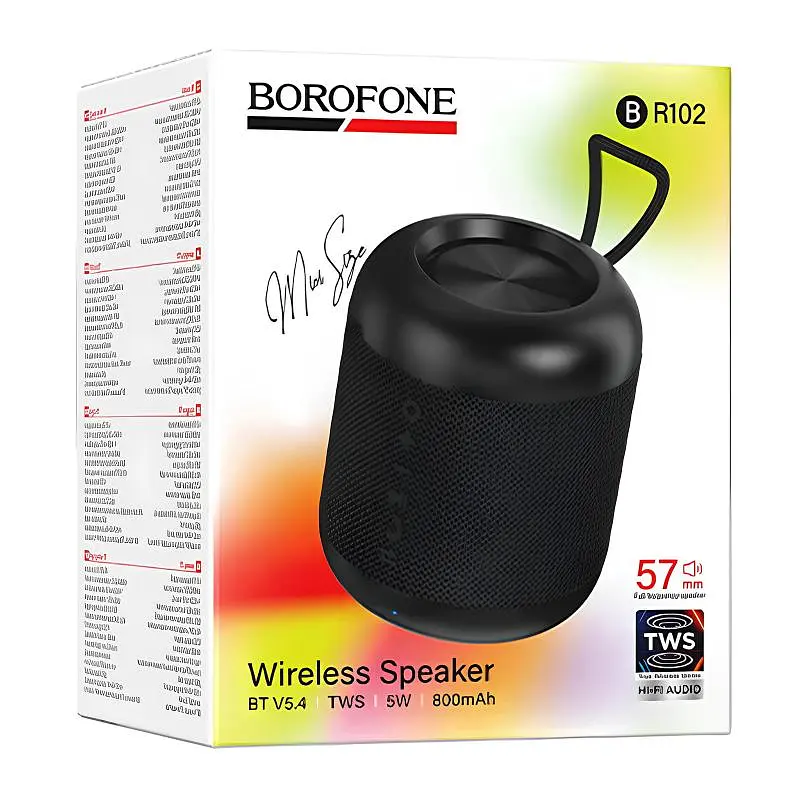 Bluetooth Колонка BR102 Gratificado sports Obsidian Black Borofone teh0029781 - фото 4