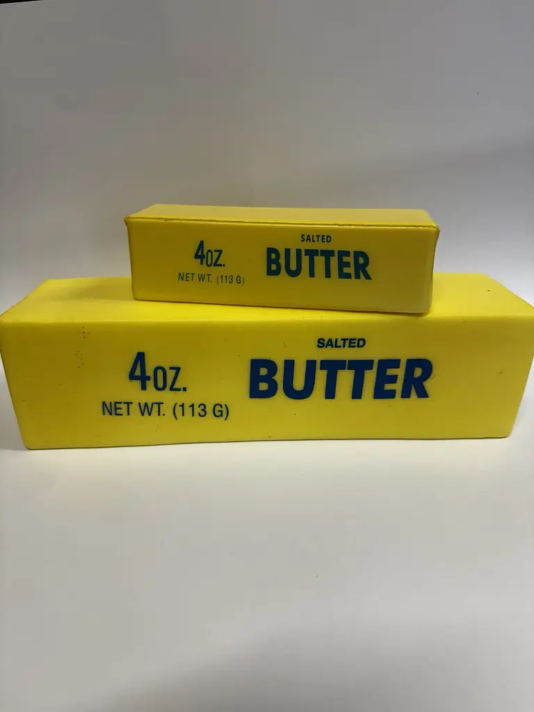 Набір антистрес велике масло Butter гігант 24 см і стандартне жовте з запахом 2 шт. - фото 4