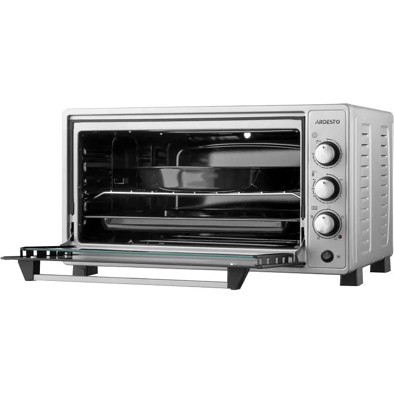 Электропечь Ardesto 1700 Вт, 48 л, таймер, подсвеч., конвекция, вертел, подв.стекло, серый - фото 5