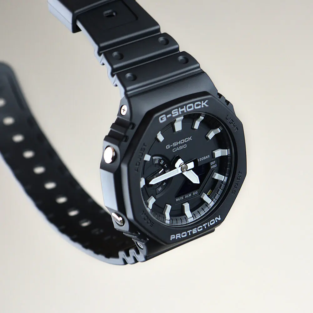 Полімерні чоловічі наручні годинники Casio G-Shock GA-2100-1AER оригінальні японські з полімерним ремінцем - фото 4