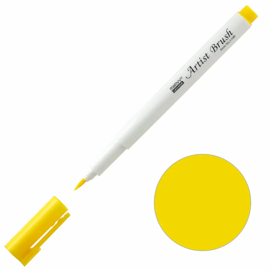 Маркер-пензель Marvy Artist Brush жовтий 1100 (75248111005)