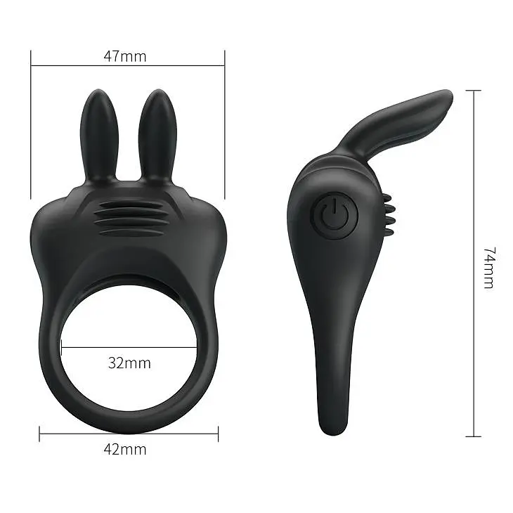 Ерекційне кільце Pretty Love Davion Penis Ring 7.4 см чорний - фото 6
