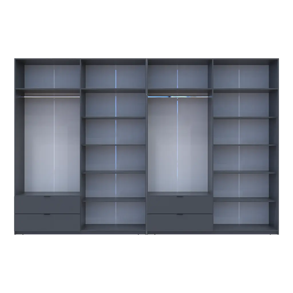 Шафа для одягу Doros Лукас Графіт 4+4 ДСП 360х50х240 (42005145) - фото 5