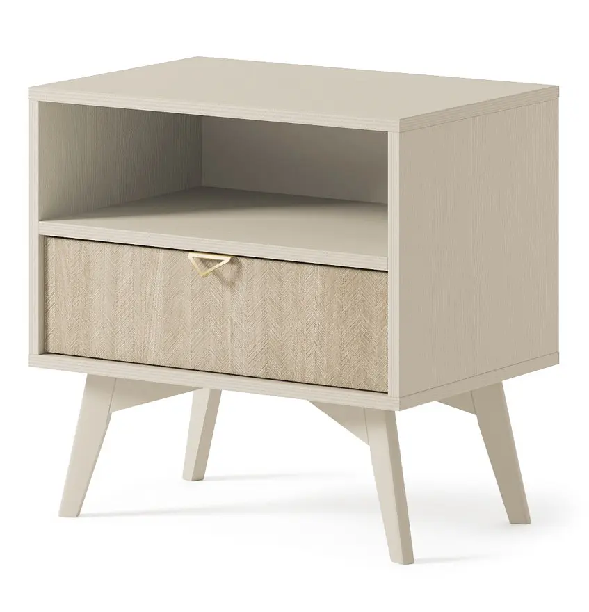 Тумба прикроватная Perfect Home Форест / Forest S54 с 1 ящиком Беж песочный/пихта сканди (PFH-091486) - фото 5