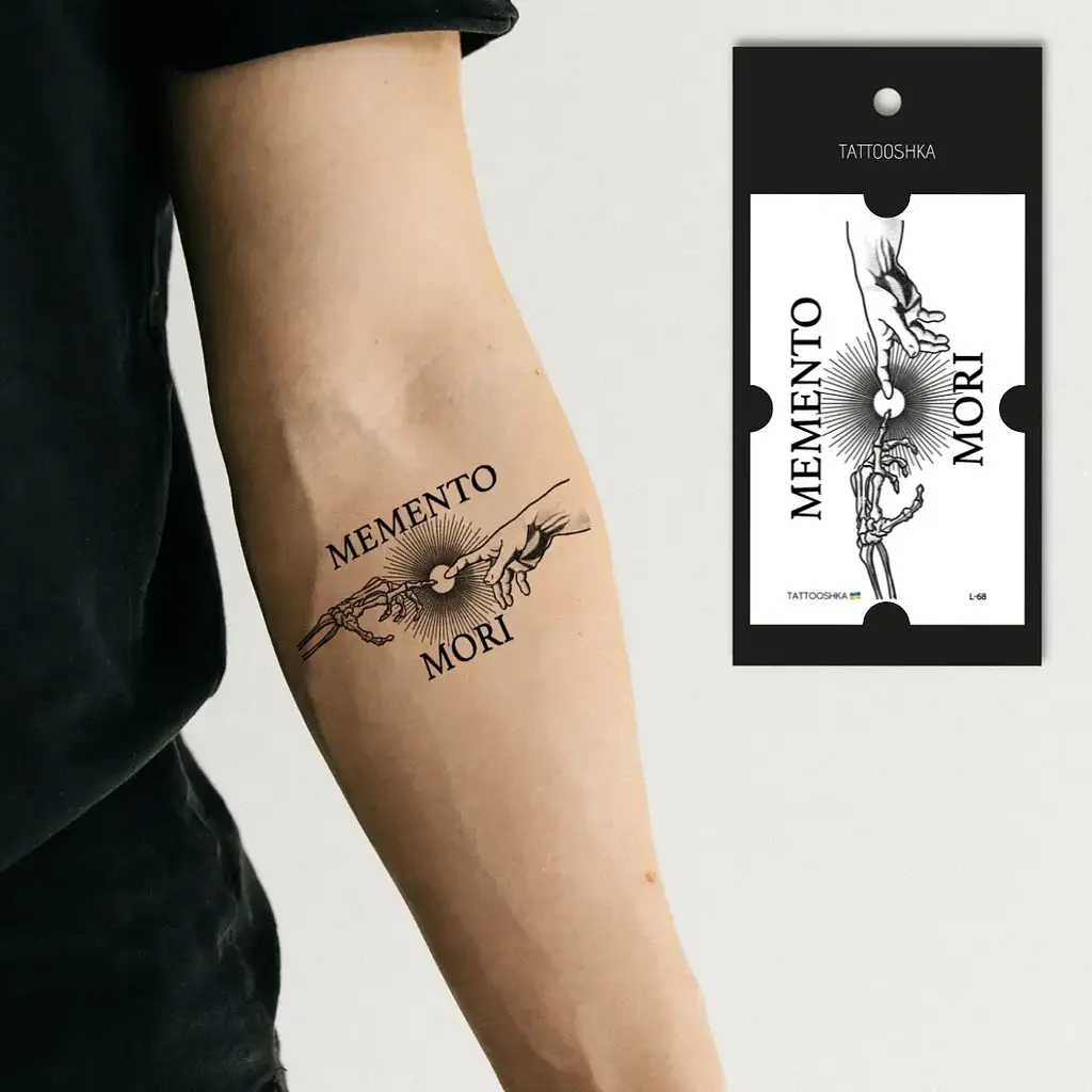Тату тимчасове Memento Mori Tattooshka L-68 Чорний shop (4825800010433) - фото 3