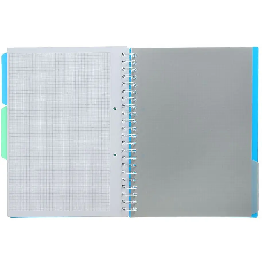Зошит на пружині Buromax Bright А4 (210x297) 120 аркушів 3 розділювачі синій (BM.24345912-02) - фото 4