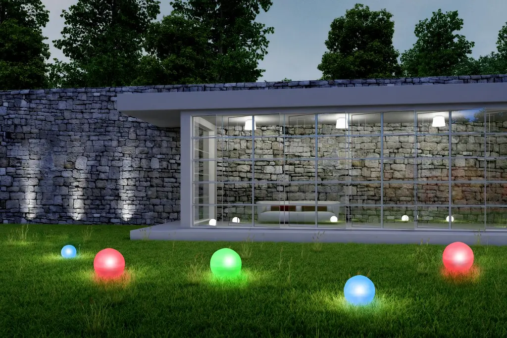 Набір садових світильників Grundig на сонячній батареї 12x12x75 см 5 шт. - фото 9