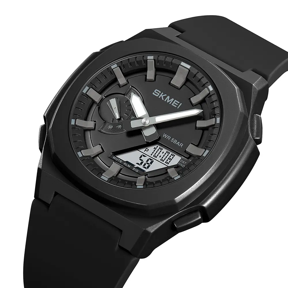 Чоловічий наручний годинник 2091BKGYWT Black-Grey White Skmei acs0030298 - фото 2