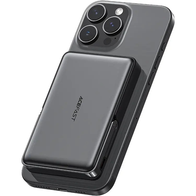 УМБ Acefast Magnetic Wireless 10000mAh 22.5W PD,QC 3.0 USB-C In/Out, QI 15W, with holder M17 Black - фото 5