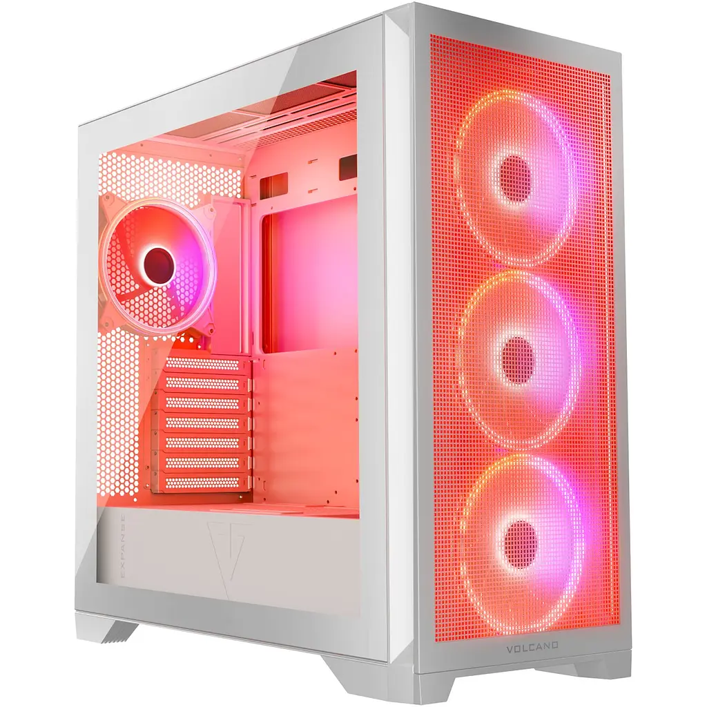 Корпус Modecom VOLCANO EXPANSE S ARGB 4x140mm fans MIDI USB 3.0x2+TYPE-C БІЛИЙ без Блок живлення ATX