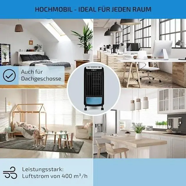 Мобильный кондиционер вентилятор OneConcept Carribean Blue (10028180) - фото 5