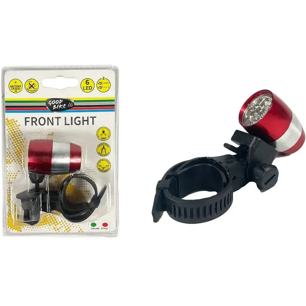 Фонарик на батарейках светодиодный Good Bike Ant 6 LED красный (92316R-IS) - фото 8