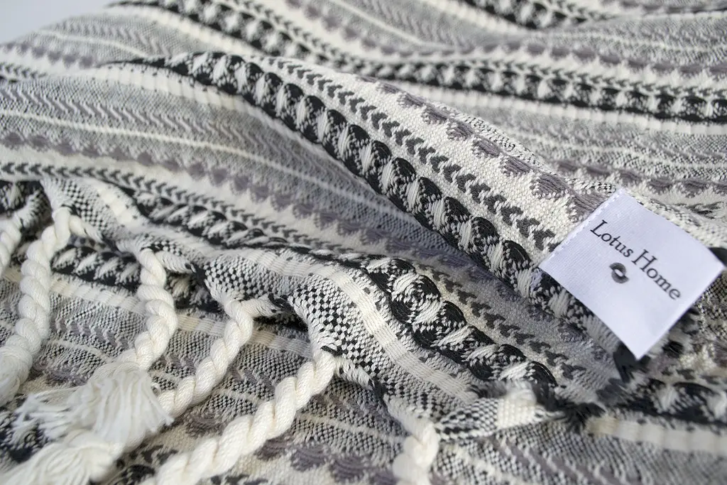 Плед Lotus Home - Gosford natural grey 130x170 - фото 3