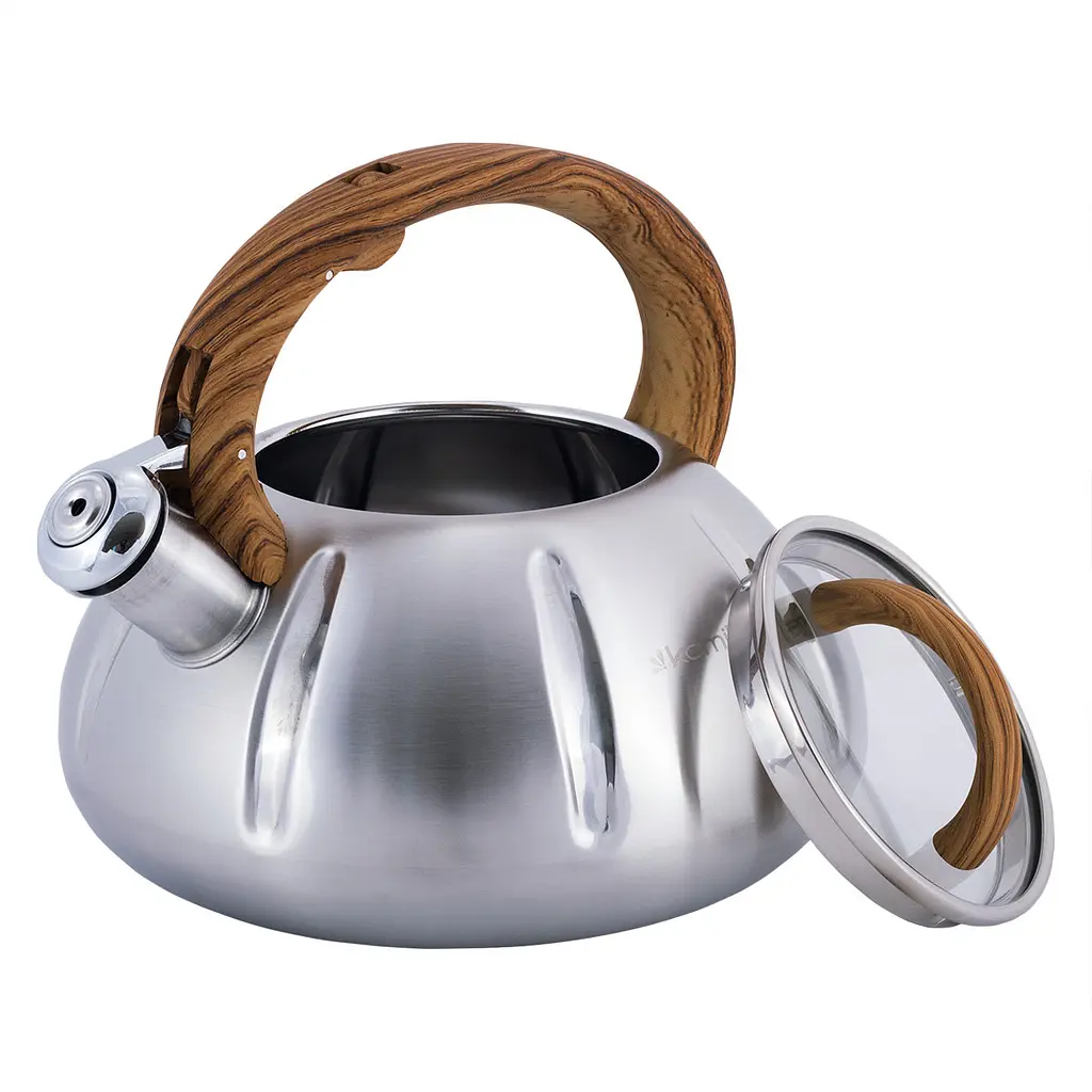 Чайник зі свистком Kamille KM-0671 3л дерево - фото 2