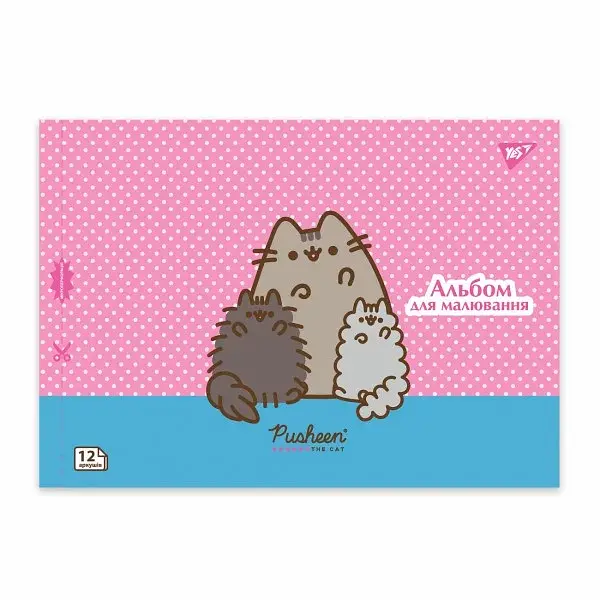 Альбом для малюв. на скобі 12/100 А4 з перфор. Pusheen №130588/Yes/ - фото 3