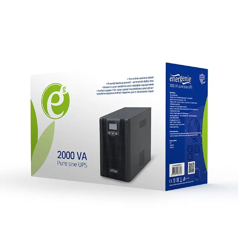 Источник бесперебойного питания EnerGenie EG-UPS-PS2000-01 2000VA, Line Int., AVR, 3xIEC, металл - фото 5